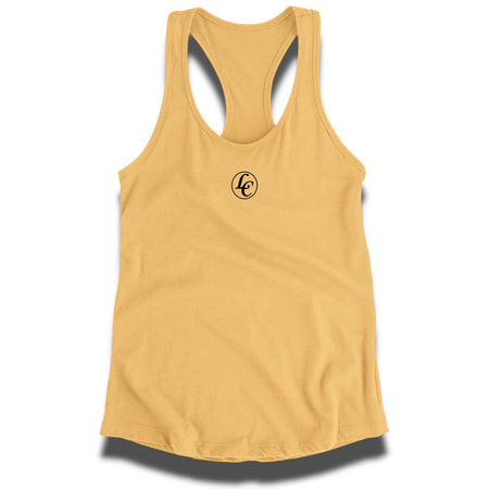 Gold LC Women's Racerback - motivational streetwear apparel by Lamir Collection