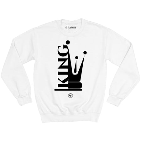 Black King Sweatshirt - motivational streetwear apparel by Lamir Collection