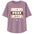 Purple t-shirt with 'PRAY' text design on a white background