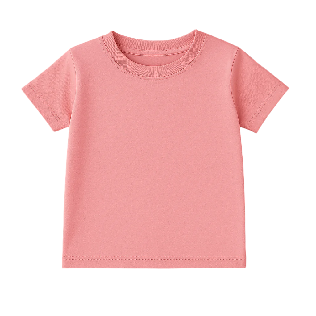 Pink toddler t-shirt on a white background