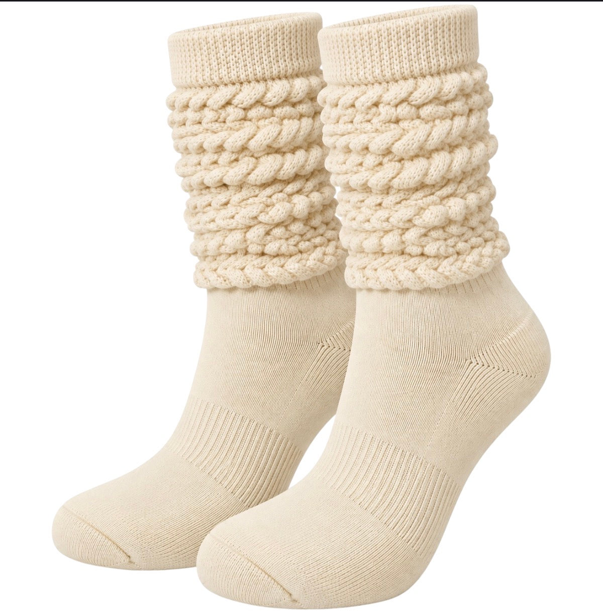 Soft Ribbed Women's Slouch Socks