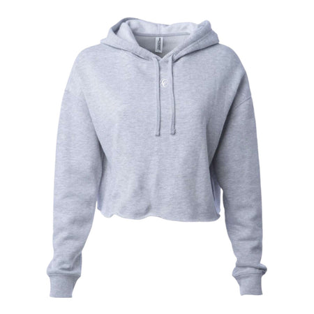 Gray LC Women's Lightweight Cropped Hoodie - motivational streetwear apparel by Lamir Collection