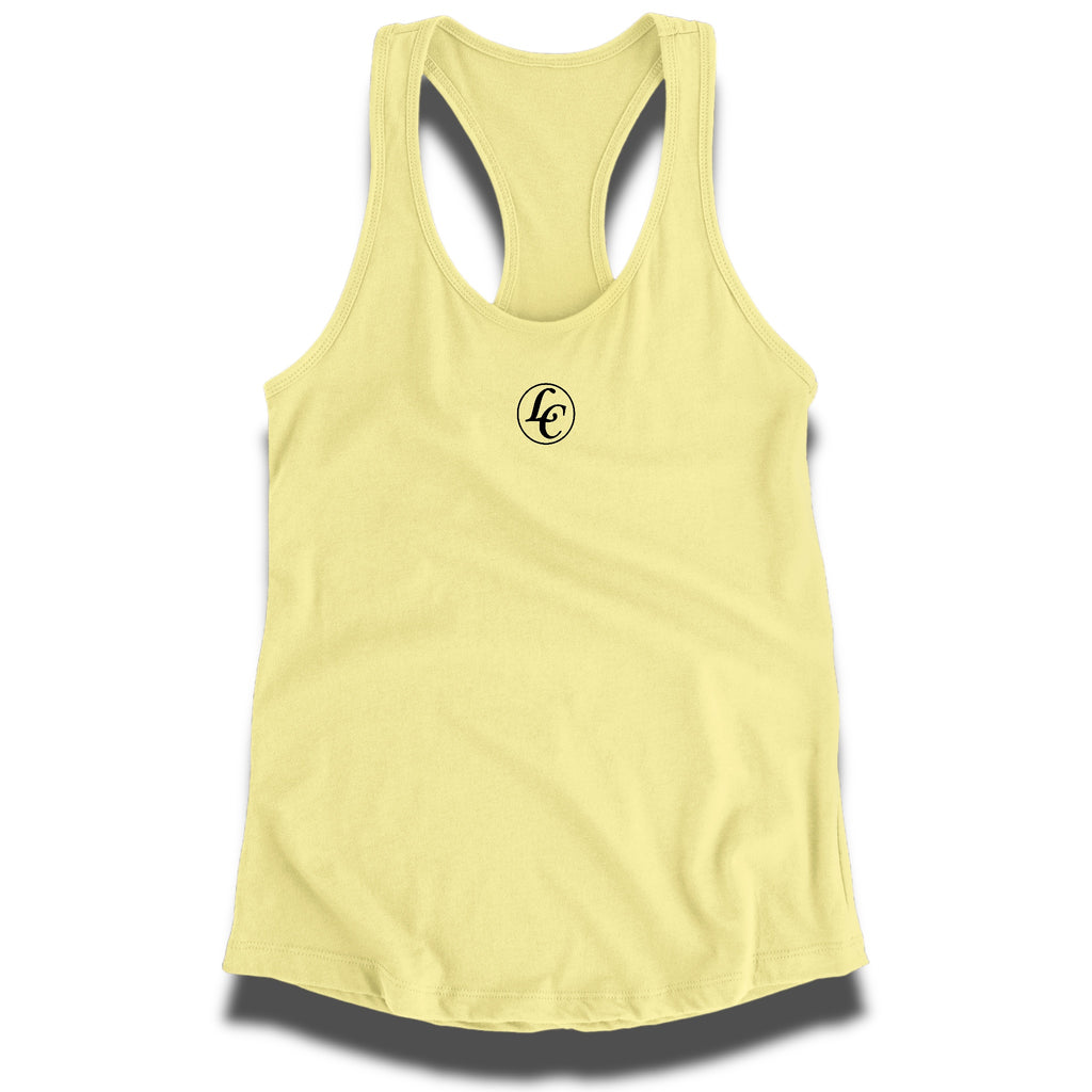 Yellow LC Women's Racerback - motivational streetwear apparel by Lamir Collection