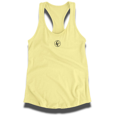 Yellow LC Women's Racerback - motivational streetwear apparel by Lamir Collection