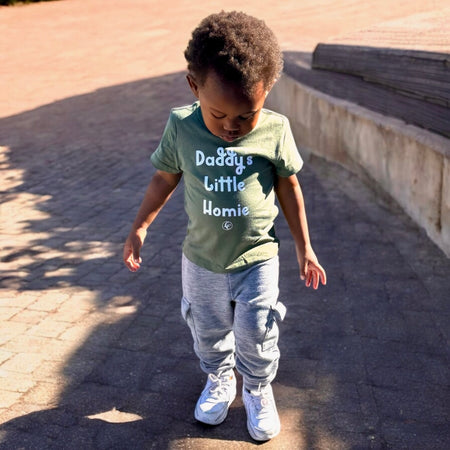 Olive Daddy's Little Homie Baby/Toddler Tee - motivational streetwear apparel by Lamir Collection