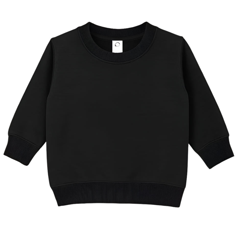 Black baby sweatshirt on a white background