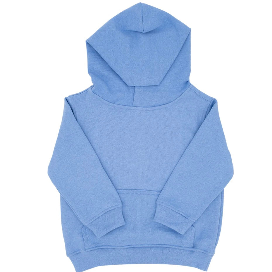 Light blue toddler hoodie on a white background