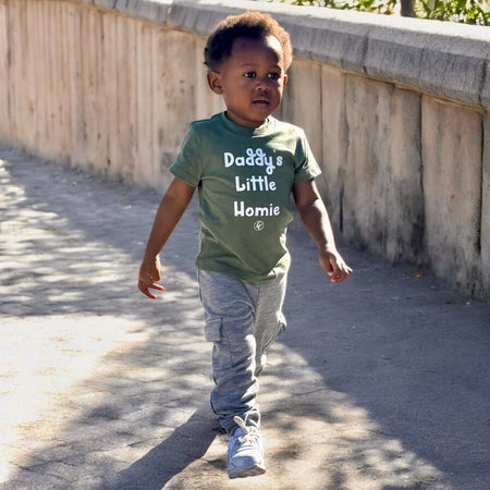 Olive Daddy's Little Homie Baby/Toddler Tee - motivational streetwear apparel by Lamir Collection