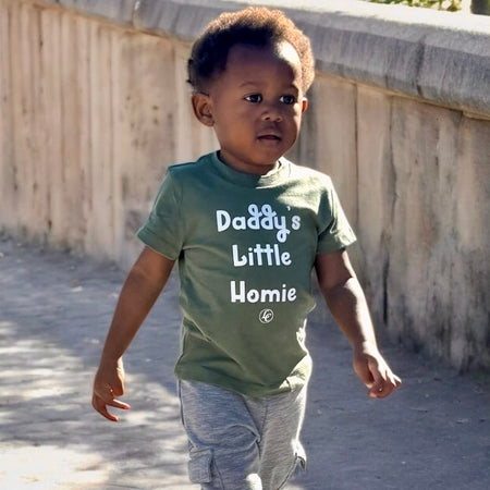 Olive Daddy's Little Homie Baby/Toddler Tee - motivational streetwear apparel by Lamir Collection