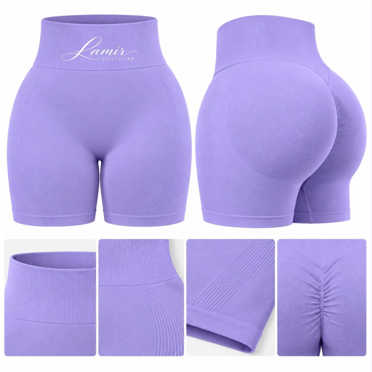 Lamir High Waisted Butt Lifting Workout Shorts