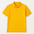 Yellow polo shirt on a light gray background