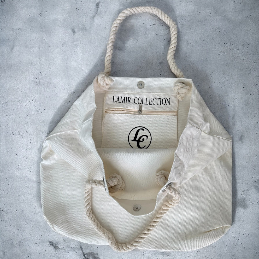 Walk By Faith Tote - motivational streetwear apparel by Lamir Collection