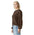 Brown Cozy Women's Basic Fleece Sweatshirt - motivational streetwear apparel by Lamir Collection