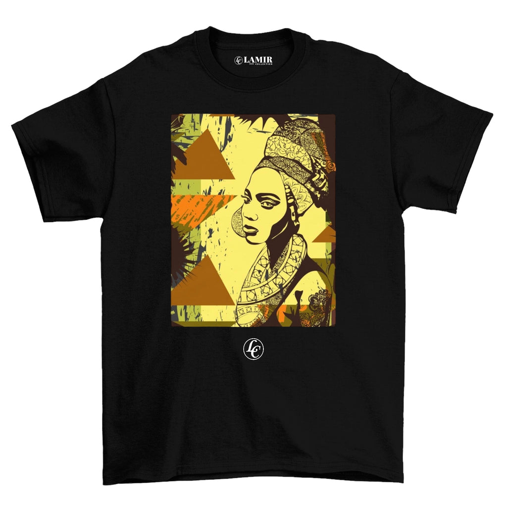 Black Goddess Short Sleeve Tee (women's) - motivational streetwear apparel by Lamir Collection