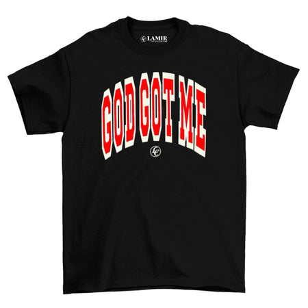 Black God Got Me Short Sleeve Tee - motivational streetwear apparel by Lamir Collection