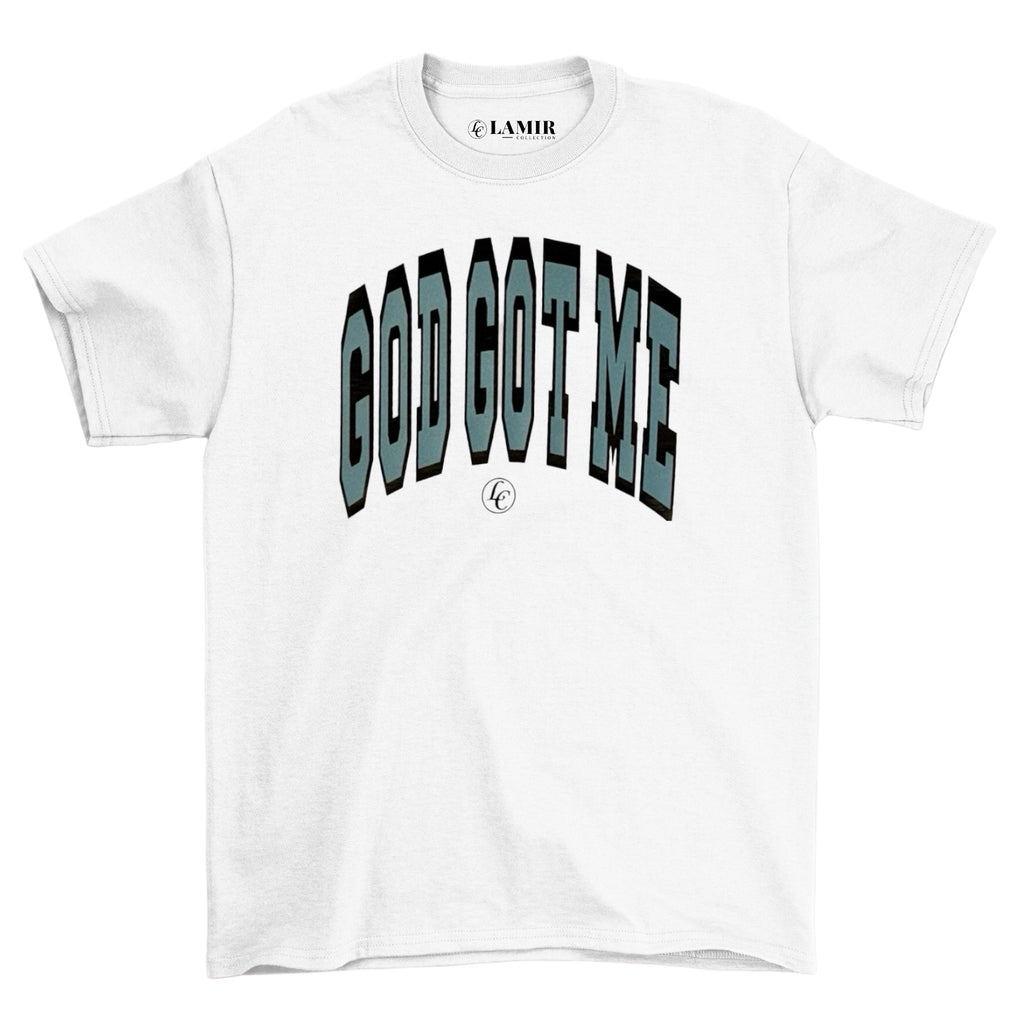 White God Got Me Short Sleeve Tee - motivational streetwear apparel by Lamir Collection