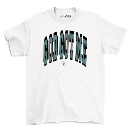 White God Got Me Short Sleeve Tee - motivational streetwear apparel by Lamir Collection