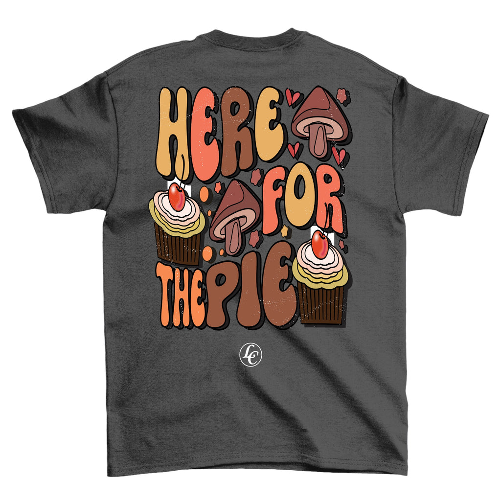 Gray Here For The Pie Short Sleeve Tee - motivational streetwear apparel by Lamir Collection