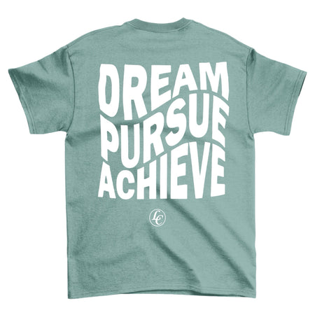 Mint Dream Pursue Achieve Short Sleeve Tee - motivational streetwear apparel by Lamir Collection