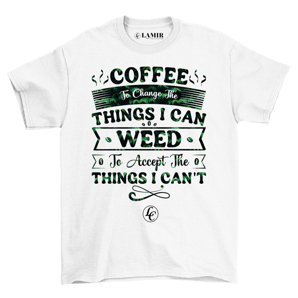 White Coffee To Change The Things I Can Short Sleeve Tee - motivational streetwear apparel by Lamir Collection