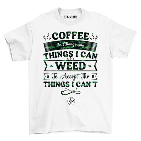 White Coffee To Change The Things I Can Short Sleeve Tee - motivational streetwear apparel by Lamir Collection