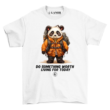 White Do Something Worth Living For Short Sleeve Tee - motivational streetwear apparel by Lamir Collection