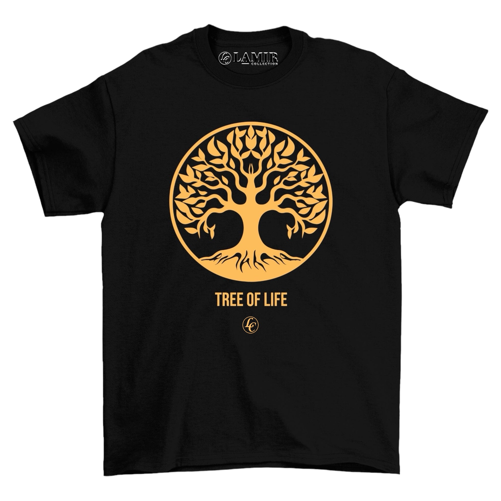 Black Tree Of Life Short Sleeve Tee - motivational streetwear apparel by Lamir Collection