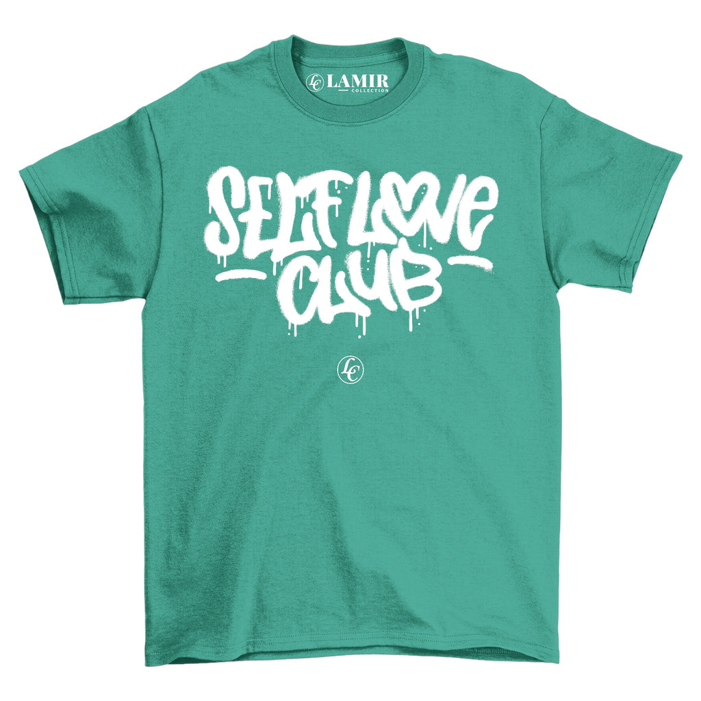 Mint Self Love Club Short Sleeve Tee - motivational streetwear apparel by Lamir Collection