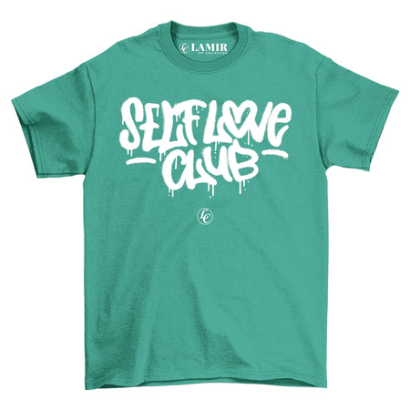 Mint Self Love Club Short Sleeve Tee - motivational streetwear apparel by Lamir Collection