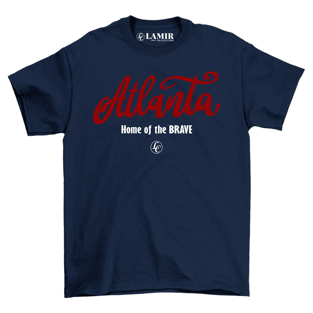 Navy blue ATL (HOTB) Short Sleeve Tee - motivational streetwear apparel by Lamir Collection