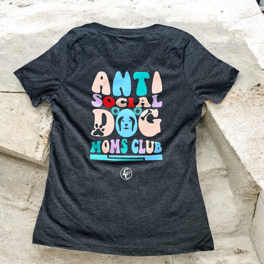 Anti-Social Dog Mom Women's V-neck Tee