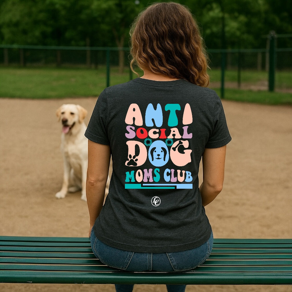 Anti-Social Dog Mom Women's V-neck Tee
