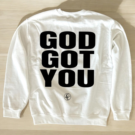 White God Got You Sweatshirt - motivational streetwear apparel by Lamir Collection