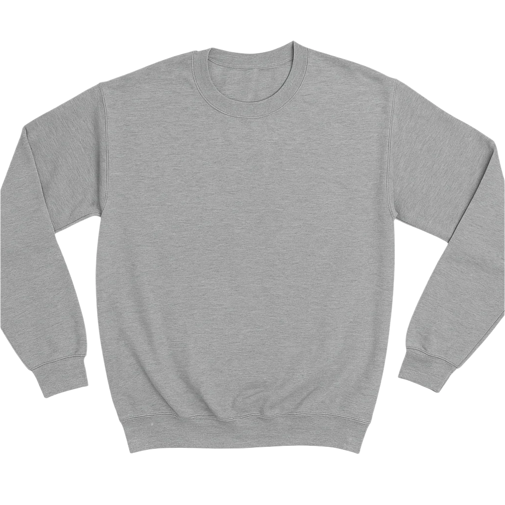 Gray sweatshirt on a white background
