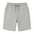 Gray shorts with a drawstring on a white background