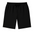 Black shorts with a drawstring on a white background
