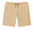 Beige shorts with a drawstring on a white background