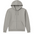 Gray hoodie with a zipper on a white background