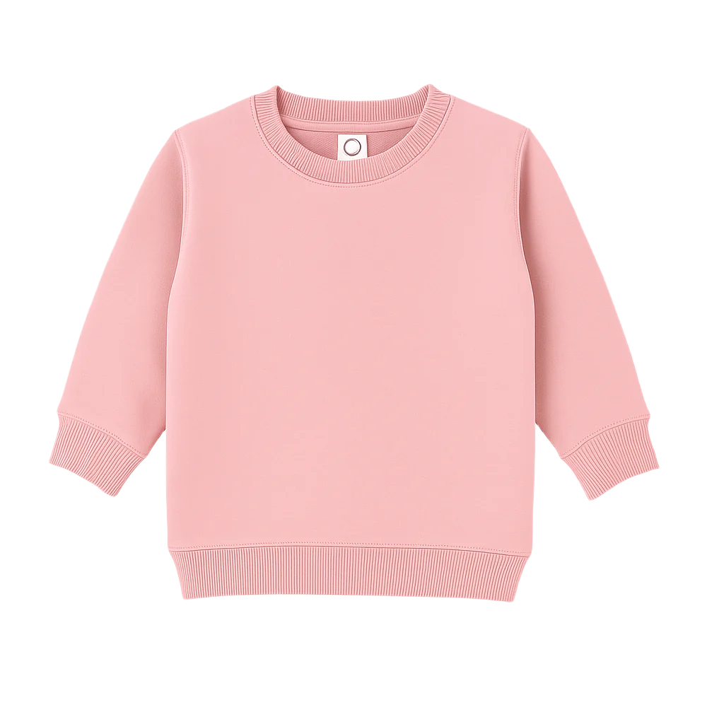 Pink baby sweatshirt on a white background