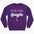 Purple sweatshirt with 'Spiritual Gangsta' text on a white background