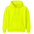 Neon yellow hoodie on a matching yellow background