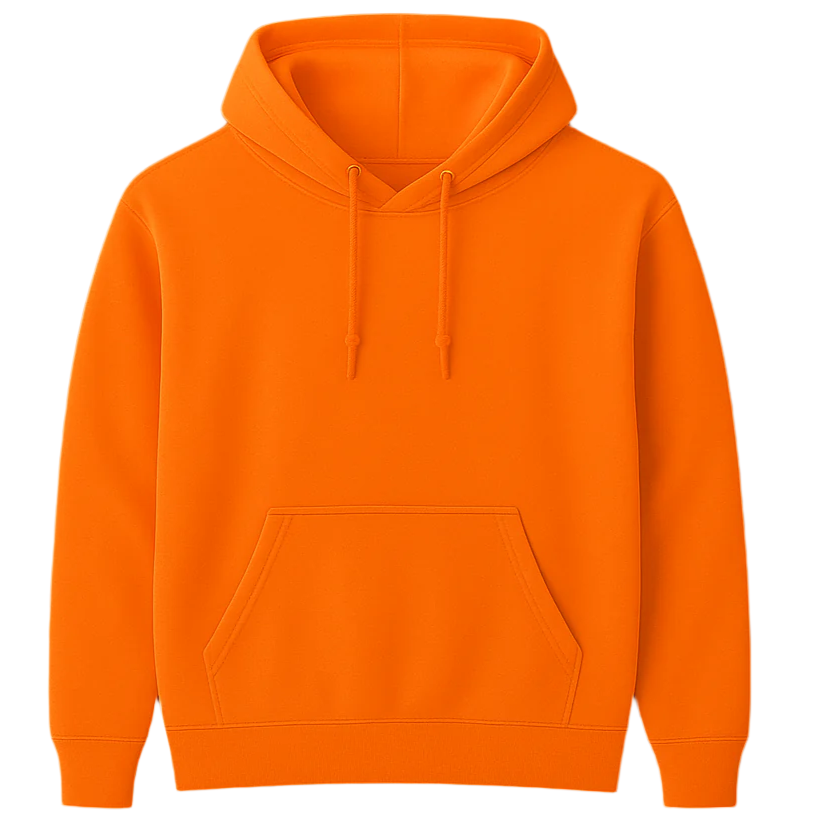 Orange hoodie on an orange background