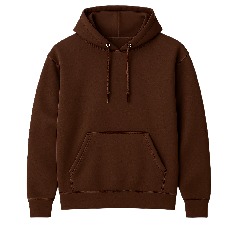 Brown hoodie on a white background