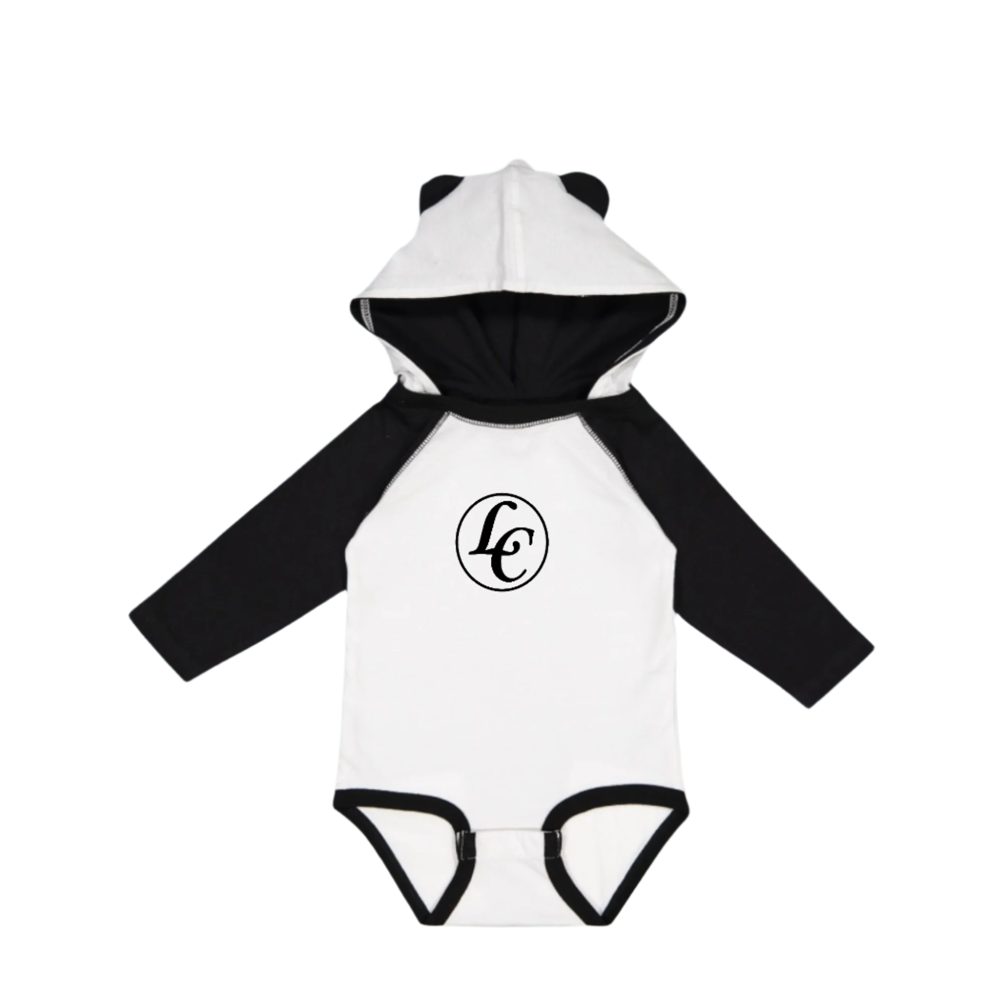 Black Premium LC Infant Long Sleeve Onesie With Ears - motivational streetwear apparel by Lamir Collection