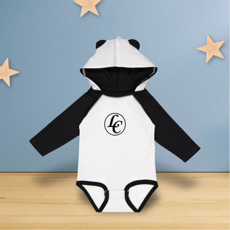 Black Premium LC Infant Long Sleeve Onesie With Ears - motivational streetwear apparel by Lamir Collection