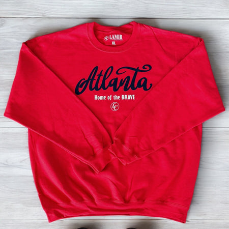 Red Atlanta (HOTB) Sweatshirt - motivational streetwear apparel by Lamir Collection