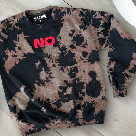 Black NO Bleached Sweatshirt - motivational streetwear apparel by Lamir Collection