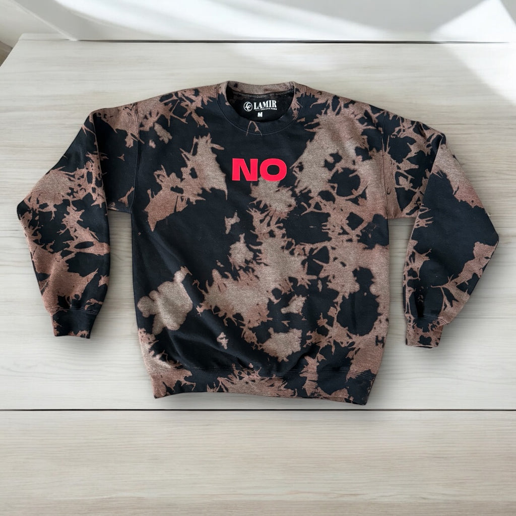 Black NO Bleached Sweatshirt - motivational streetwear apparel by Lamir Collection