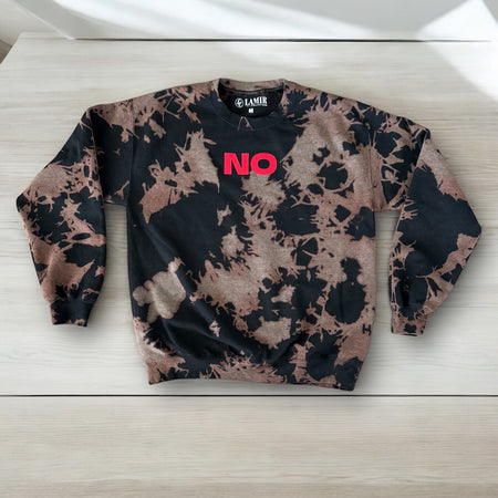 Black NO Bleached Sweatshirt - motivational streetwear apparel by Lamir Collection
