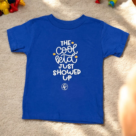 Royal-blue The Cool Kid Just Showed Up Baby/Toddler Tee - motivational streetwear apparel by Lamir Collection